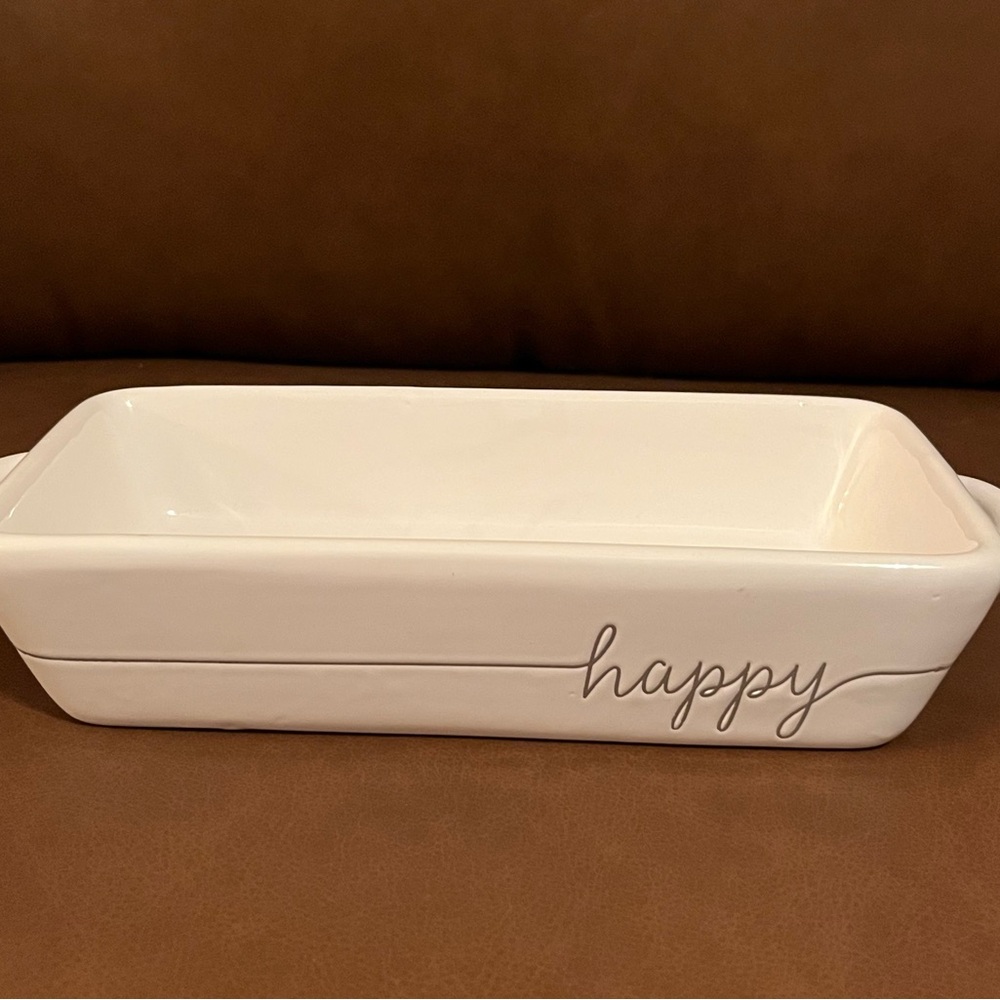 Mud Pie “Happy” Ceramic Loaf Baker